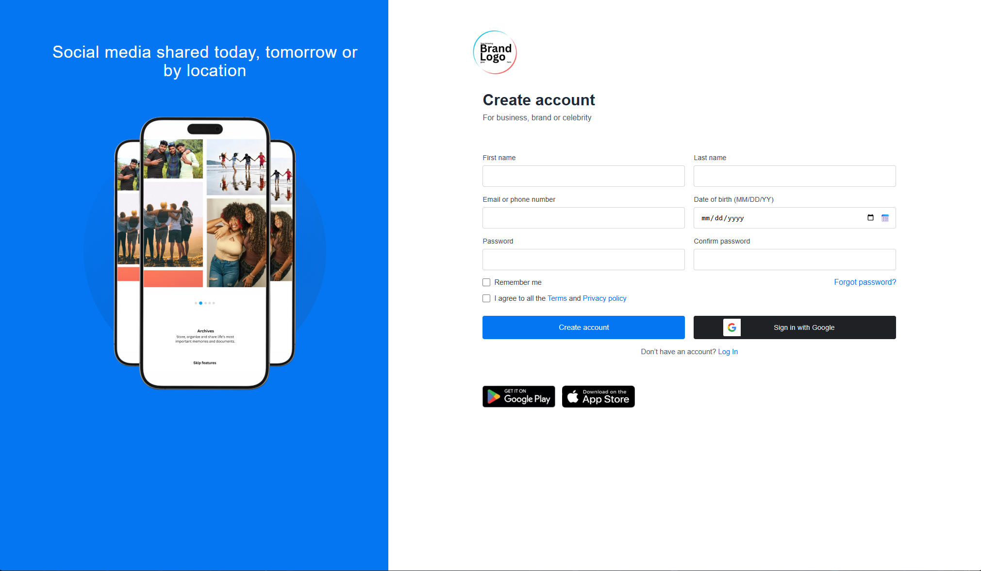 Image ofApp Landing Page